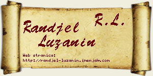 Ranđel Lužanin vizit kartica